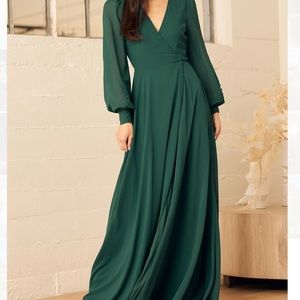 Emerald Green Long Sleeve Dress